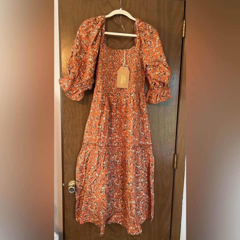 Baltic Born medium rust Floral Dress